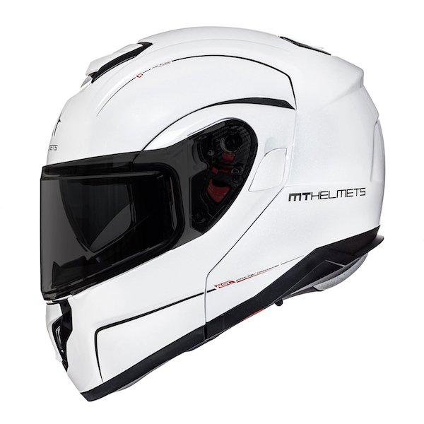 MT Atom Pearl White Flip Helmet