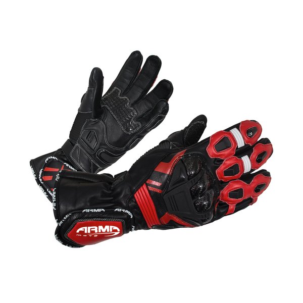 ARMR MotoPremium Cowhide Kevlar Lined Gloves Black, Red, Blue