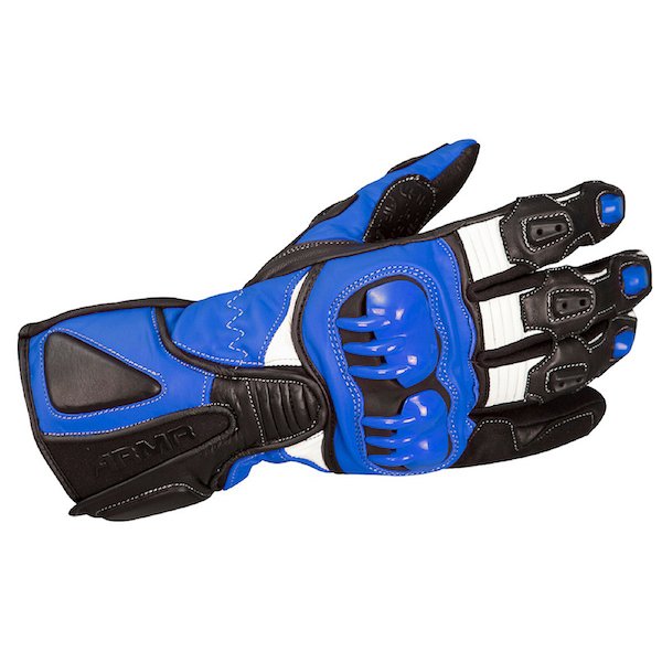Armr Moto s235 Leather Sports Gloves in Red Blue or Black