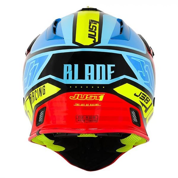 Just1 J38 MX Helmet Blade Black/Yellow/Red/Blue Gloss