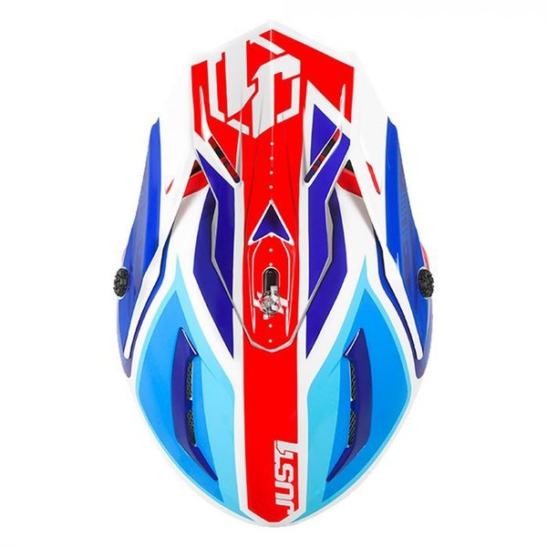 Just1 J38 MX Helmet Blade Blue/Red/White Gloss