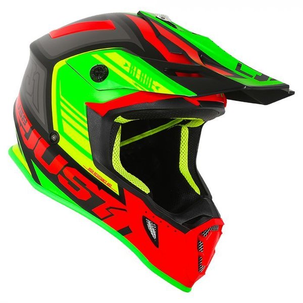 Just1 J38 MX Helmet Blade Red/Lime/Black Matt