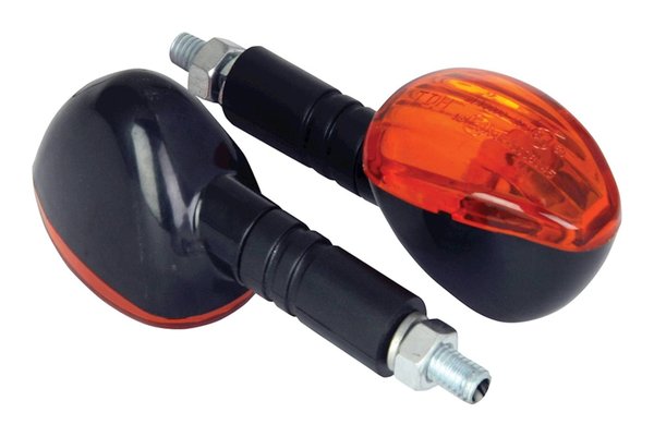 Bike IT Midid Axe Indicators With Black Body And Amber Lens