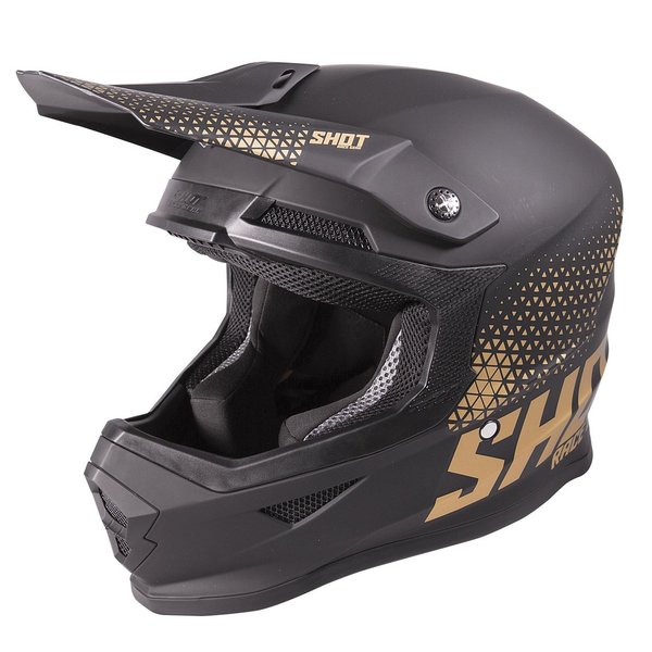 Shot Furious 2020 MX Helmet Raw Matt Black Gold